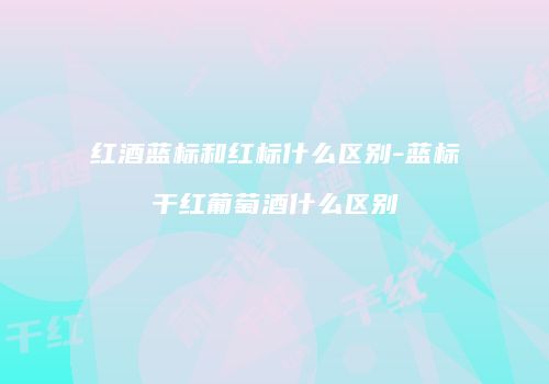 红酒蓝标和红标什么区别-蓝标干红葡萄酒什么区别