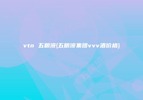 vtn 五粮液(五粮液集团vvv酒价格)