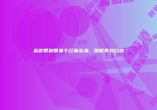 品尝智利智象干红葡萄酒，领略美妙口感