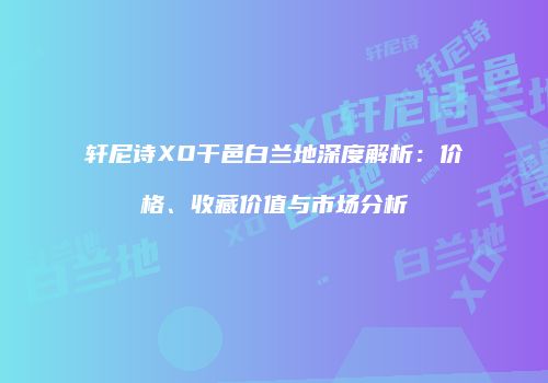 轩尼诗XO干邑白兰地深度解析：价格、收藏价值与市场分析