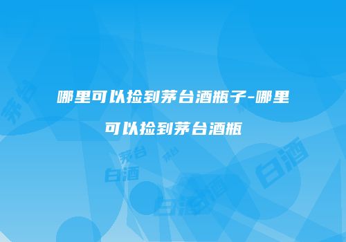 哪里可以捡到茅台酒瓶子-哪里可以捡到茅台酒瓶