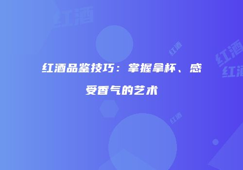 红酒品鉴技巧：掌握拿杯、感受香气的艺术