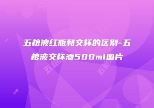 五粮液红瓶和交杯的区别-五粮液交杯酒500ml图片