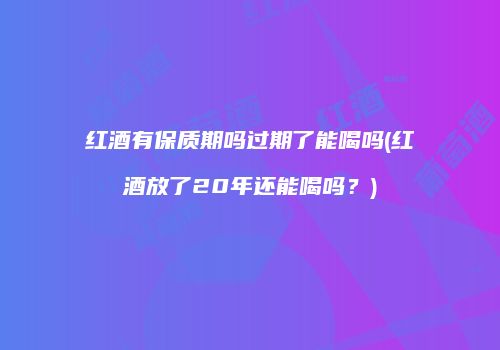 红酒有保质期吗过期了能喝吗(红酒放了20年还能喝吗？)