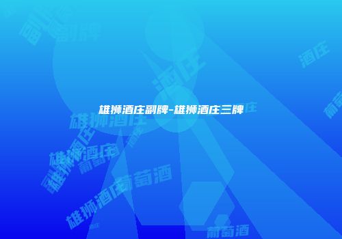 雄狮酒庄副牌-雄狮酒庄三牌