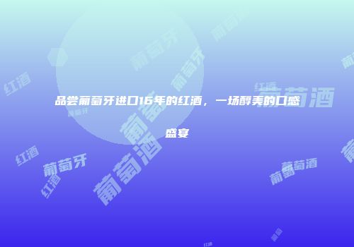 品尝葡萄牙进口16年的红酒，一场醇美的口感盛宴