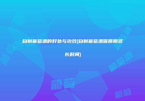 自制葡萄酒的好处与功效(自制葡萄酒保质期多长时间)