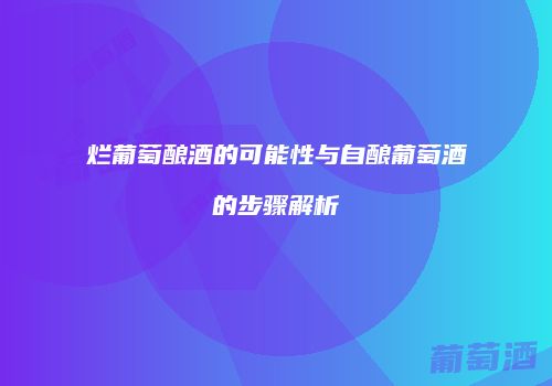 烂葡萄酿酒的可能性与自酿葡萄酒的步骤解析