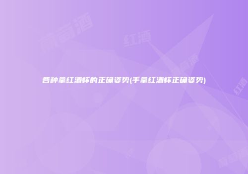 各种拿红酒杯的正确姿势(手拿红酒杯正确姿势)