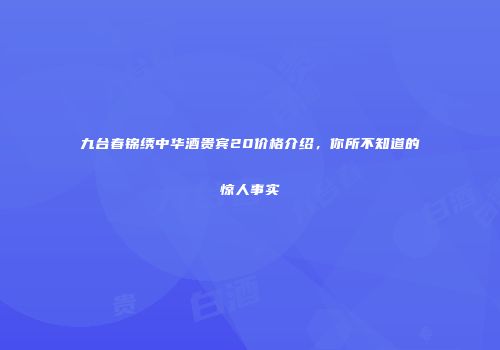 九台春锦绣中华酒贵宾20价格介绍，你所不知道的惊人事实