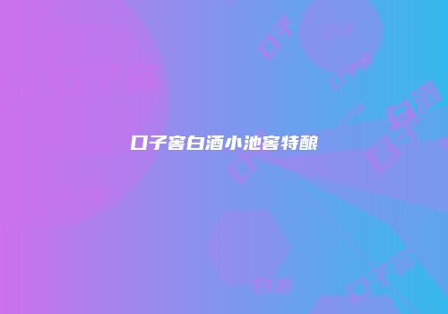 口子窖白酒小池窖特酿