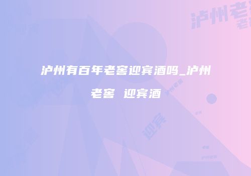 泸州有百年老窖迎宾酒吗_泸州老窖 迎宾酒