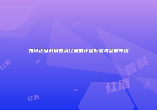 如何正确识别智利红酒的计量标志与品质等级