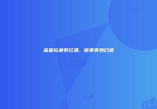 品鉴拉波索红酒，感受美妙口感
