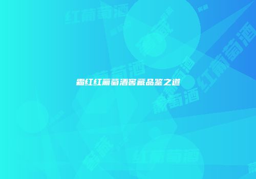 霜红红葡萄酒窖藏品鉴之道