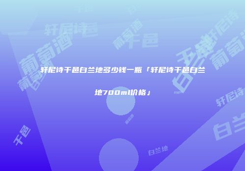轩尼诗干邑白兰地多少钱一瓶「轩尼诗干邑白兰地700ml价格」