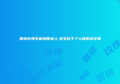 香槟玫瑰不能随便送人,女生收下了11朵香槟玫瑰