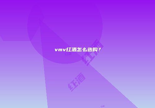 vmv红酒怎么选购？