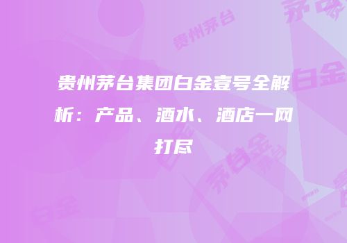 贵州茅台集团白金壹号全解析：产品、酒水、酒店一网打尽