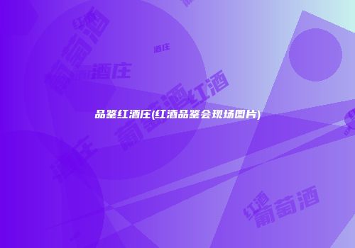 品鉴红酒庄(红酒品鉴会现场图片)