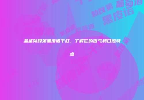 品鉴勃艮第黑皮诺干红，了解它的香气和口感特点