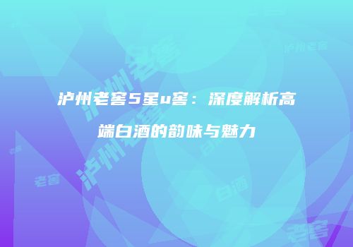 泸州老窖5星u窖：深度解析高端白酒的韵味与魅力