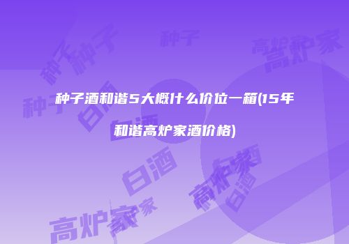 种子酒和谐5大概什么价位一箱(15年和谐高炉家酒价格)