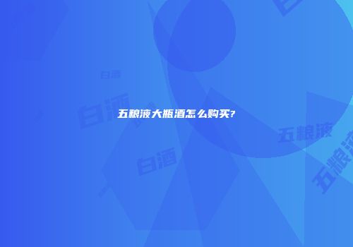 五粮液大瓶酒怎么购买?