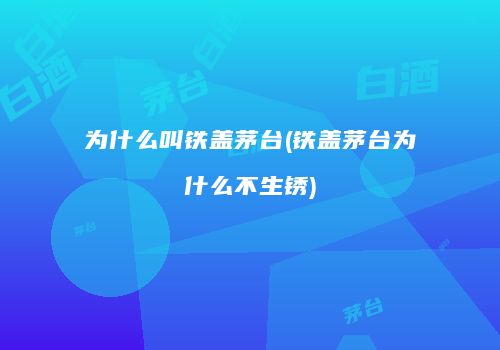 为什么叫铁盖茅台(铁盖茅台为什么不生锈)