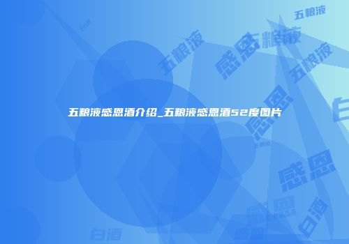 五粮液感恩酒介绍_五粮液感恩酒52度图片
