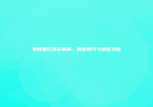 勃艮第红色彩解析：调色技巧与搭配灵感