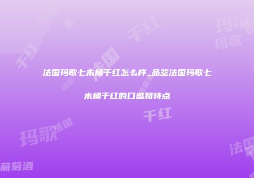 法国玛歌七木桶干红怎么样_品鉴法国玛歌七木桶干红的口感和特点