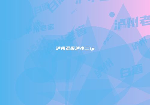 泸州老窖泸小二ip