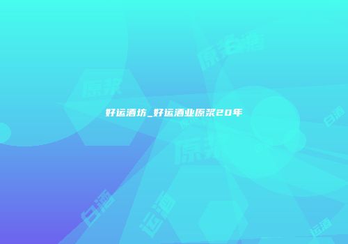 好运酒坊_好运酒业原浆20年