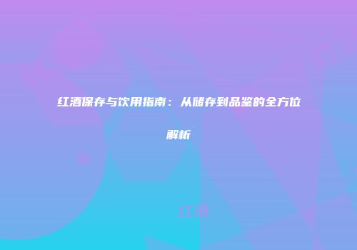 红酒保存与饮用指南：从储存到品鉴的全方位解析