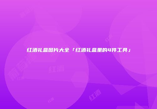 红酒礼盒图片大全「红酒礼盒里的4件工具」