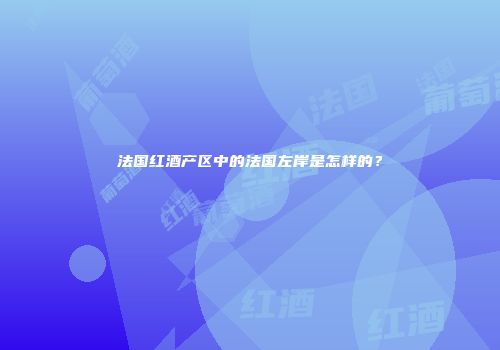 法国红酒产区中的法国左岸是怎样的？
