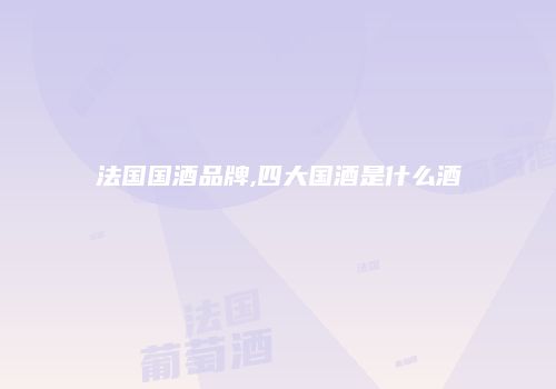 法国国酒品牌,四大国酒是什么酒
