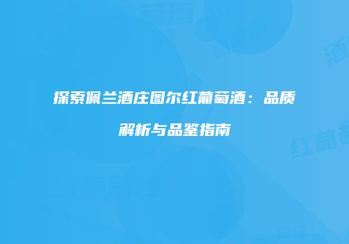 探索佩兰酒庄图尔红葡萄酒：品质解析与品鉴指南