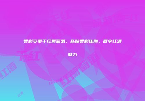 智利安蒂干红葡萄酒：品味智利佳酿，尽享红酒魅力