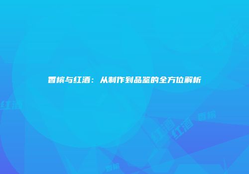 香槟与红酒：从制作到品鉴的全方位解析