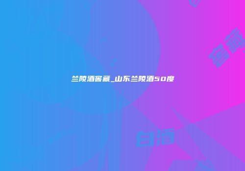 兰陵酒窖藏_山东兰陵酒50度