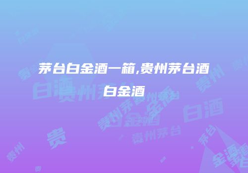 茅台白金酒一箱,贵州茅台酒白金酒