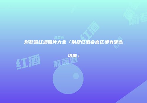 别墅喝红酒图片大全「别墅红酒会客区都有哪些功能」