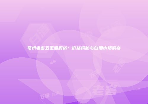 亳州老窖五星酒解析：价格揭秘与白酒市场洞察