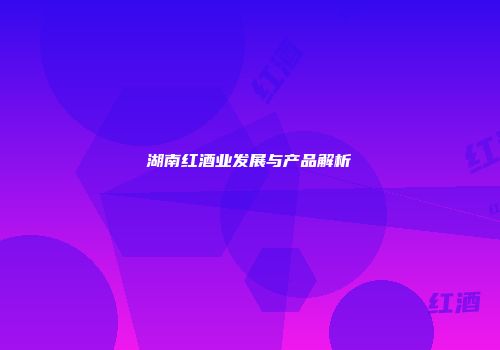 湖南红酒业发展与产品解析