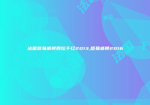 法国路易威顿西拉干红2013,路易威顿2016