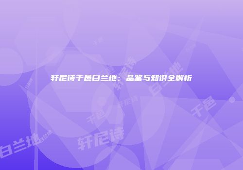 轩尼诗干邑白兰地：品鉴与知识全解析
