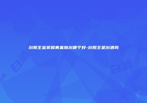 汾阳王金奖和黄盖玻汾哪个好-汾阳王是汾酒吗