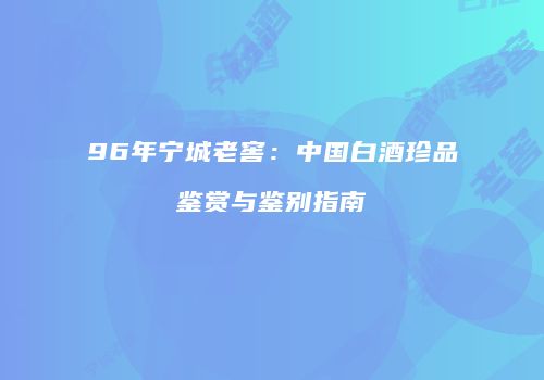 96年宁城老窖：中国白酒珍品鉴赏与鉴别指南